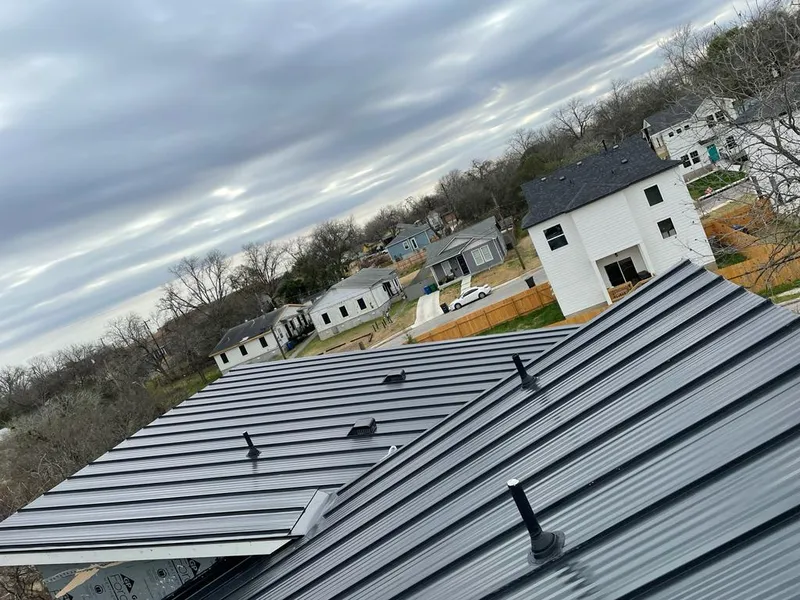 Standing seam metal roof panels with vents for Skylight Repair in Fountainebleau